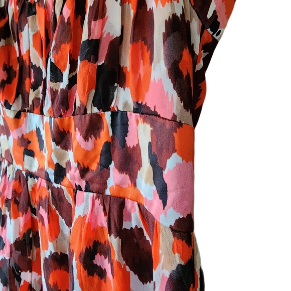 Donna Ricco Red & Pink Floral Sleeveless Dress Size 10 - Picture 4 of 7